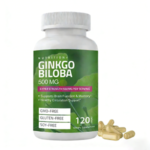 كبسولات فيتاهول جينكو بيلوبا وخلاصة الجنسنغ 500 ملغ، مكملات غذائية للدماغ، كبسولات جينكو بيلوبا - Product Image 1