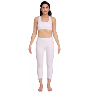 Leggings de yoga d'entraînement taille haute et soutien-gorge 2 pièces ensemble solide costumes de sport de fitness personnalisés pour les femmes options de taille disponibles - Product Image 1