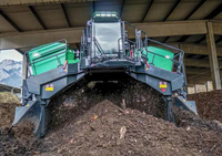 Tourneur de compost de type chenille tourneur d'andain de compost tourneur d'andain de compost machine à compost de fumier