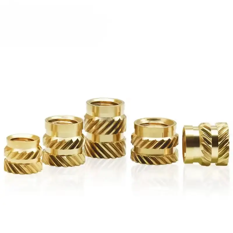 Wholesale Knurled Thread Inserts Insert Nuts Direct Factory Custom Brass Nuts brass Double knurled nut