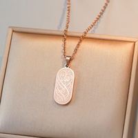 Collar con Colgante de Acero Inoxidable con Caligrafía Religiosa de Alá, Joyería de Moda Musulmana Islámica Árabe, para Eid y Ramadán, Venta al por Mayor para Hombres y Mujeres