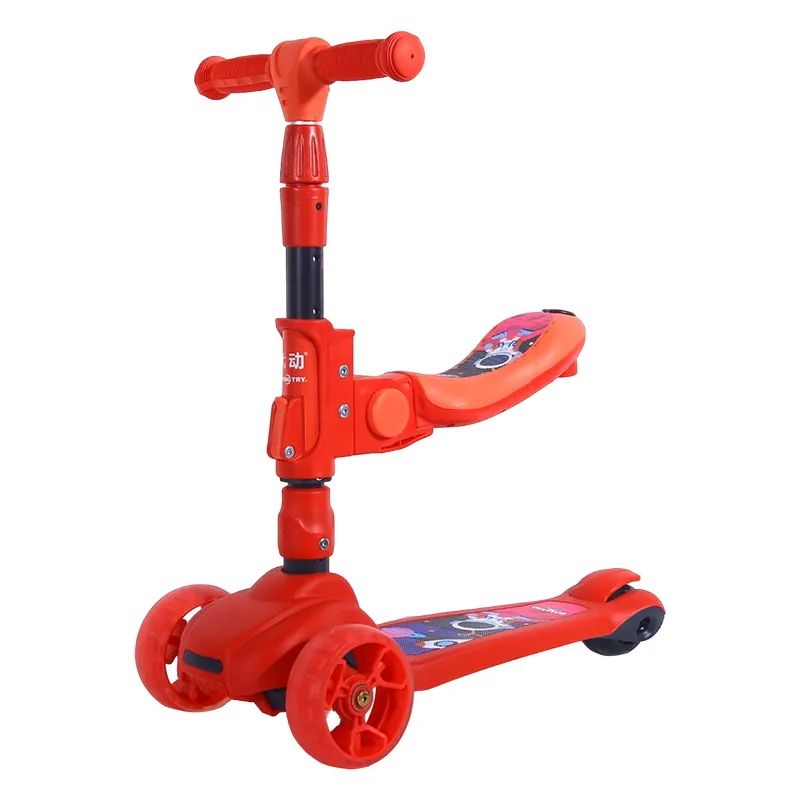 led flash wheel ride bike kids toys balance scooter with seat kids music light