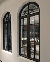 Ventanas Francesas de Aleación de Aluminio Estilo Europeo, Pantallas Plegables Semicirculares Vintage, Ventanas y Puertas Abatibles para Villas y Hoteles