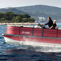 Bateau à pontons en aluminium à trois tubes, de luxe, de loisir, sportif, à grande vitesse, avec un design nouveau et de qualité supérieure, couleur personnalisable, à vendre