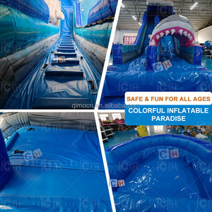 Toboggan aquatique gonflable géant pour usage commercial, toboggan aquatique gonflable extérieur <span class=keywords><strong>avec</strong></span> piscine - Product Image 4