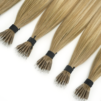 Extensions de cheveux Lanmuse Hair Nano Tip, 100% cheveux humains vierges Remy, qualité russe, extensions invisibles à nano-perles, usage professionnel en salon