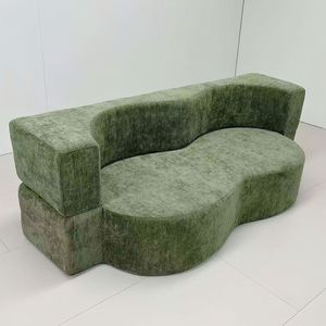 Divano letto pieghevole o compresso Multi-funzionale in tessuto di velluto per soggiorno appartamento Chaise uso può essere staccato <span class=keywords><strong>e</strong></span> lavato - Product Image 1
