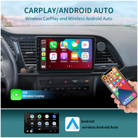 Autoradio Android 9 pouces sans fil avec CarPlay et GPS pour SEAT LEON 2019-2020, contrôle au volant, caméra de recul AHD