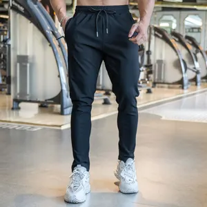 Men's Jogging Fitness Printing Fitness Training Pants Men Nylon Casual Black Sports Pants