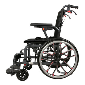 Lichtgewicht opvouwbare rolstoel voor gehandicapten, met een sterk aluminium frame en ademende mesh-zitting - Product Image 6