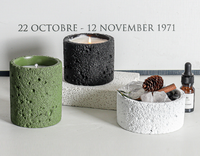 Bocaux à bougies cylindriques en béton miniatures, design simple, étiquette personnalisée, vente en gros, conteneurs vides, couleur personnalisée