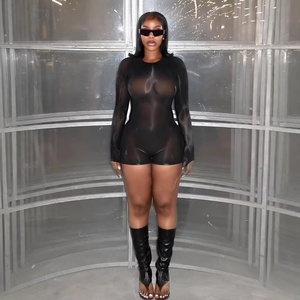 FF1475 2026 Hot Sale Body Stockings da Donna Sexy Super Elastici Lucidi Effetto Olio Aderenti al Ginocchio, <span class=keywords><strong>Tuta</strong></span> Trasparente da Discoteca - Product Image 3