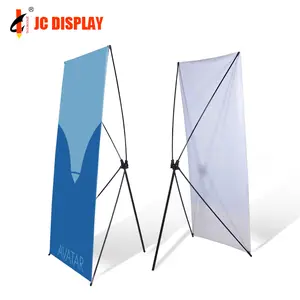 Wholesale Advertising Promotional Trade Show Display Stand Portable Fiber Full Black X-stand Matte X Banner For Advertising