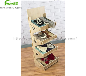 Présentoir sur pied personnalisable à 4 niveaux en bois écologique, idéal pour la présentation de peintures et de vernis, facile à assembler et démontable - Product Image 2
