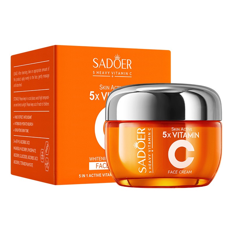 Crème blanchissante pour le visage à la vitamine C à cinq couches, 50 g