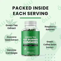 OLLI Gummies au thé vert matcha pour le ventre plat, marque privée, contrôle du poids, brûleur de graisse, pour la combustion nocturne des graisses