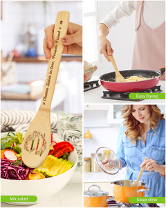 Ensemble de planches à découper en bambou pour la cuisine, 4 pièces, blocs de découpe rectangulaires avec design gravé, écologiques pour le chef à domicile - Product Image 3