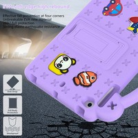 Casing Tablet Gaya Baru untuk iPad Mini 1 2 3 4 5 Penutup Tahan Benturan Kartun Sandaran Lipat Pegangan Busa EVA Ramah Anak Universal