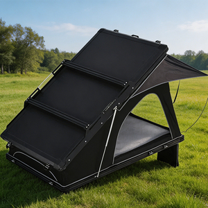 Tente de toit pour 3-4 personnes toutes saisons, sac à chaussures en aluminium, Dachzelt, tente de toit de luxe à coque rigide en ABS, fenêtre, tente de toit pliable - Product Image 1