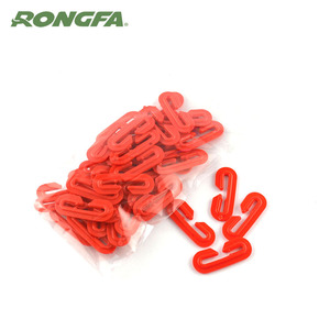 Clips de vigne de jardin en forme de C de couleur rouge 4 cm Clips de fil de capture en plastique Clips de fil de feuillage de vignoble pour serrures de cravate de plante de tomate - Product Image 3
