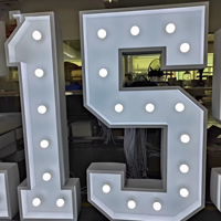 Lettres et chiffres LED lumineux personnalisés de grande taille, enseignes publicitaires 3D pour la publicité extérieure, décoration avec prix d'usine