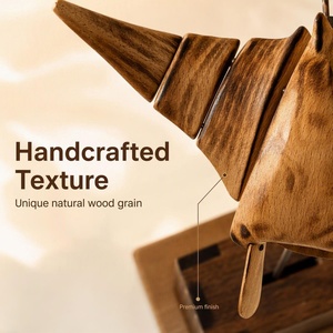 Manta Raya Cinética de Madera Hecha a Mano por Jhisen, Adorno Navideño Premium para el Hogar, Muestra Disponible, Venta al por Menor y al por Mayor - Product Image 6