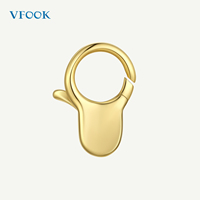 Nouveaux composants de connexion pour bijoux VFOOK, fermoirs en or véritable 18K/14K anti-ternissement pour la fabrication de colliers et bracelets
