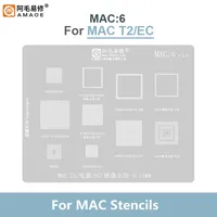 Трафарет MAC1-10 Mac M1 T2 Mac BGA 0,12 мм для Mac M1 T2 Mac Book Pro A2159 A1534 A1706 A1707 SSD DDR WiFi CPU NAND паяльная сеть