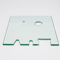 Verre de sécurité trempé premium pour cabines de douche sans cadre avec perçage CNC et bords polis