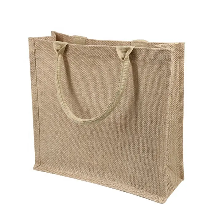 Großhandel Günstige Natürliche Sac kleinen Leinen Jute Einkaufstasche Für Promotion Geschenk Hochzeit