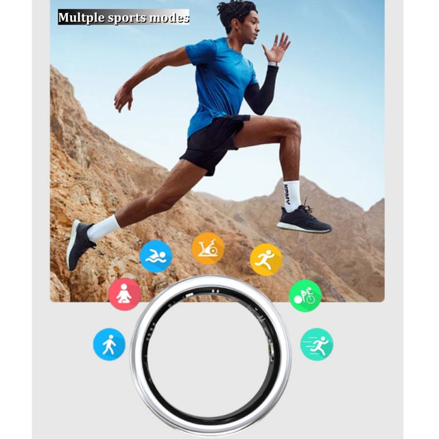V8 2026 Women's Smart Ring Epoxy Resin Alloy Case IP68 Waterproof Sleep Tracker Fitness Tracker Remote/App Control Android