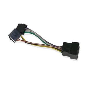 Harness de som automotivo universal fêmea para macho, adaptador iso, conjunto de fios para rádio automotivo