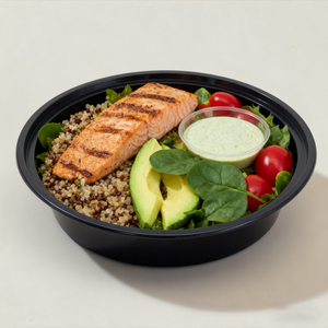 [150 unidades] Recipientes y tapas redondos de plástico PP de 24 oz para llevar, aptos para microondas, color negro - Product Image 6