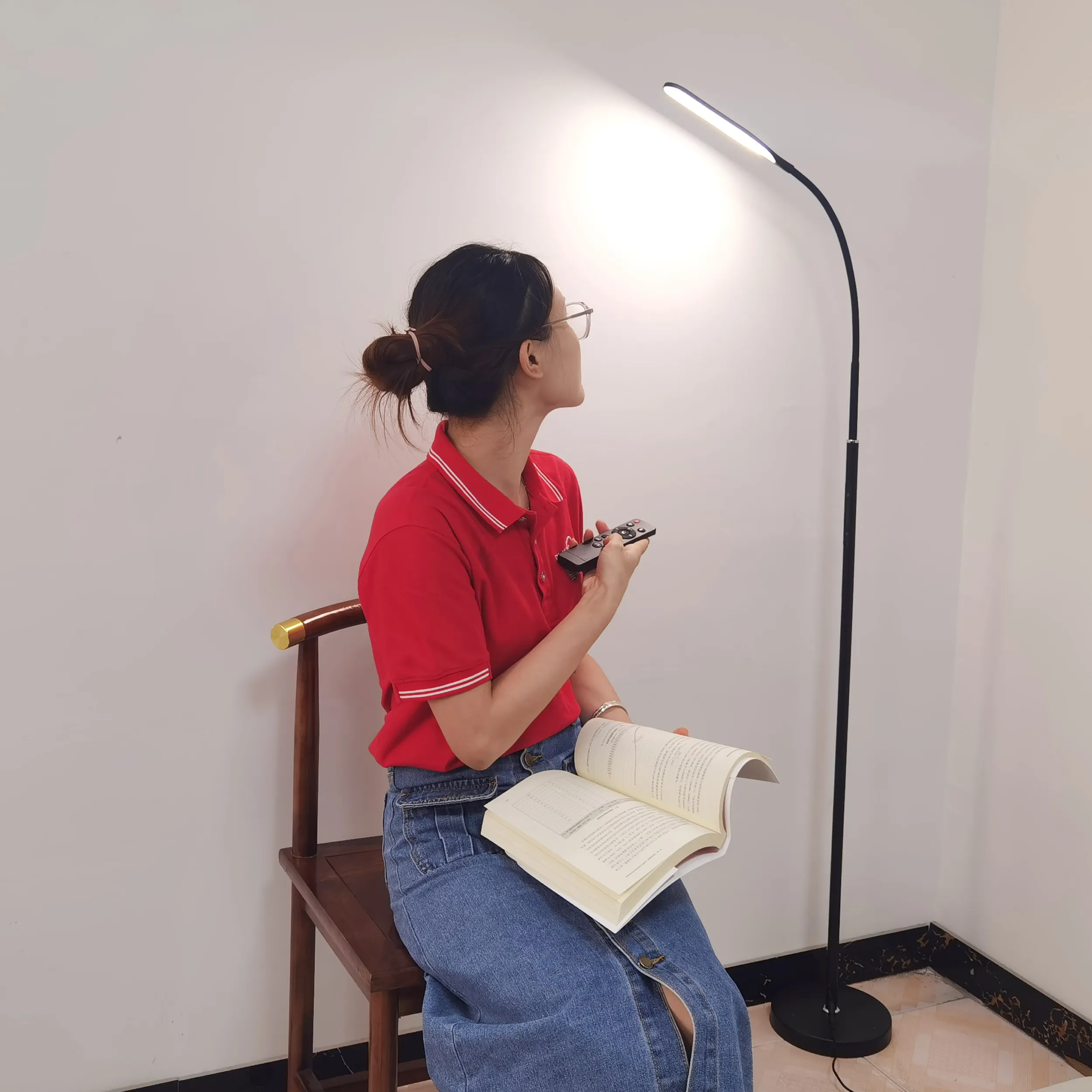 custom modern standing super bright remote control floor smart dimmable led floor lamp