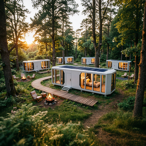 บ้านแคปซูลสำเร็จรูปสีเขียว โมดูลาร์อีโคแคปซูลเคบิน สำหรับโครงการรีสอร์ทท่องเที่ยวที่ยั่งยืน - Product Image 1