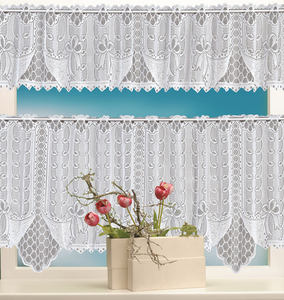 Tenda da Cucina <span class=keywords><strong>in</strong></span> <span class=keywords><strong>Tulle</strong></span> Jacquard 100% Poliestere, Motivo Floreale Stampato, Stile Americano, Traslucida <span class=keywords><strong>e</strong></span> Ombreggiante - Product Image 6