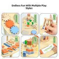 Nouveautés : Table d'activités en bois, labyrinthe de perles, xylophone, marteau à engrenages, jouet éducatif Montessori pour tout-petits, enfants, garçons et filles
