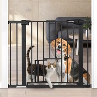 Clôture rétractable pour animaux de compagnie, portes très hautes et très larges pour chiens, escalier pour animaux de compagnie avec porte d'entrée