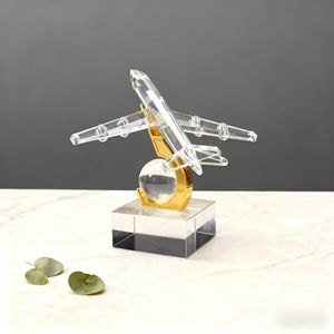 Nórdico creativo hogar transparente cristal avión decoración ornamento moderno Simple modelo habitación <span class=keywords><strong>vino</strong></span> gabinete Decoración - Product Image 1