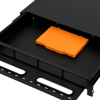 Panel de Conexiones Desmontable Elite 1U de 24 Fibras con Cajón ODF Deslizable, Montaje en Rack, Compatible con SC LC ST FC