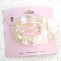 Nouvelles pinces à cheveux plates et rondes 2025, style doux, barrettes à griffes pour femmes, vente en gros de barrettes à bec de canard