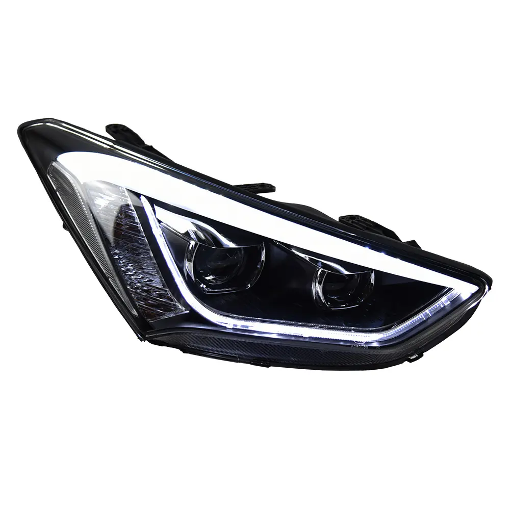 AKD-faro delantero para coche, Luz LED DRL Hid Bi Xenon, accesorios para coche, para Hyundai IX45, novedad de 2013-2016