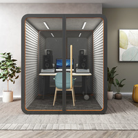 Cabine de bureau insonorisée préfabriquée pour intérieur, mini-salle de réunion acoustique moderne, cabine de confidentialité pour bureau à domicile, hôtel