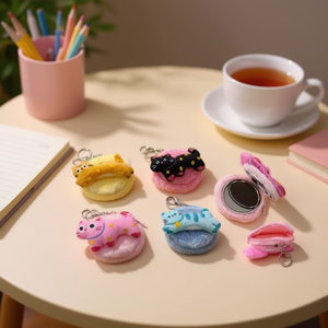 Borsa a specchio Happy Cat da 10 cm, portamonete con portachiavi per donne e ragazze - Product Image 2