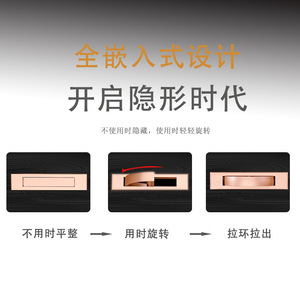 Poignée de tiroir et de placard en alliage de zinc Jinyuanlong, rotation à 180 degrés, style Tatami - Product Image 5