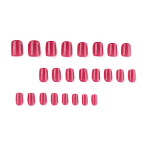 <span class=keywords><strong>Uñas</strong></span> Postizas Cortas Cuadradas, 24 Piezas, <span class=keywords><strong>Color</strong></span> Rojo <span class=keywords><strong>Fucsia</strong></span> Sólido, Brillantes, para Mujer, Uso Diario, Oficina, Citas, Bodas, Fiestas, Manicura, Regalo - Product Image 3