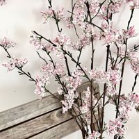 Branche de saule des neiges artificielle longue et courbée de haute qualité, réaliste, fleurs artificielles Spiraea pour accessoires de mariage, décoration de table à domicile