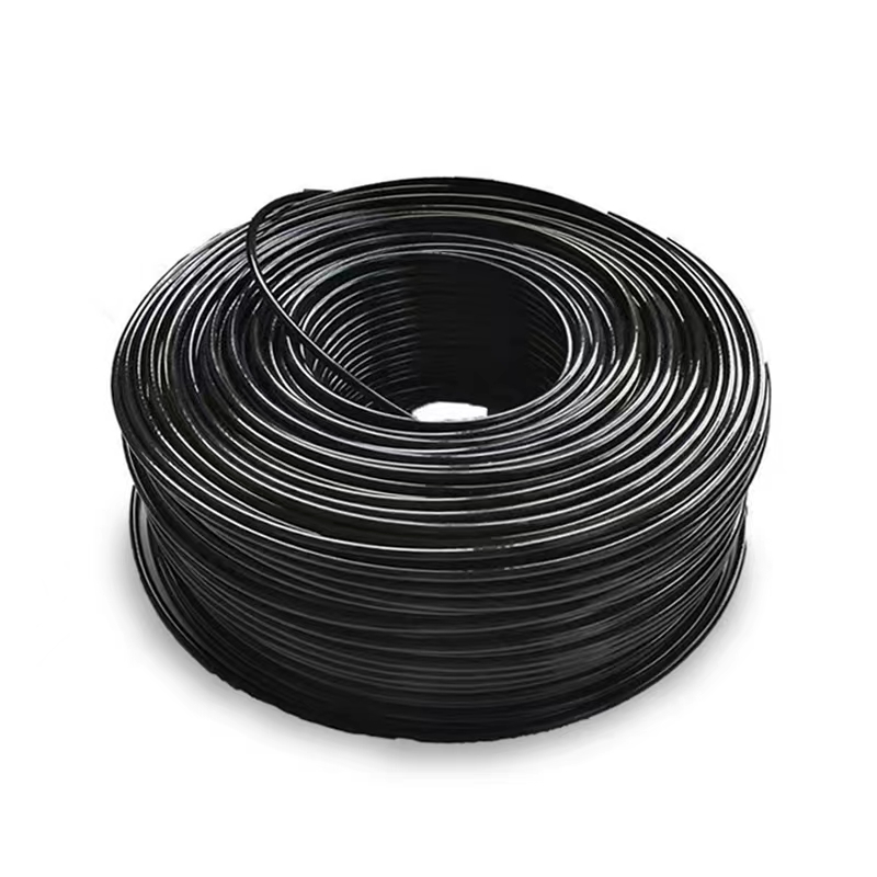 Cable de gimnasio de alambre de acero recubierto de PU negro duradero de suministro de fábrica de 5mm para equipo de Fitness