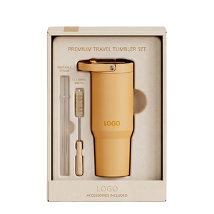 Prix d'usine – Gobelets isothermes sous vide en acier inoxydable de 16, 20, 24, 32 oz avec logo personnalisé, paille anti-poussière détachable et poignée - Product Image 5