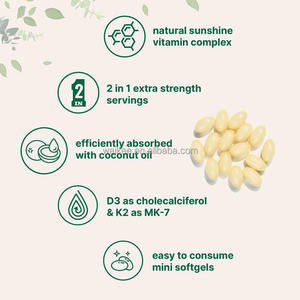 Premium Vitamine D3 K2 Softgels 10000 IE D3 200 mcg K2 met Kokosolie 180 Softgels voor Immuunondersteuning en Botgezondheid - Product Image 4